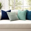 OTOSTAR Set of 4 Blue Decorative Throw Pillow Covers 18x18