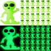 CroBlissful 25 Pcs Glow in The Dark Mini Alien Small