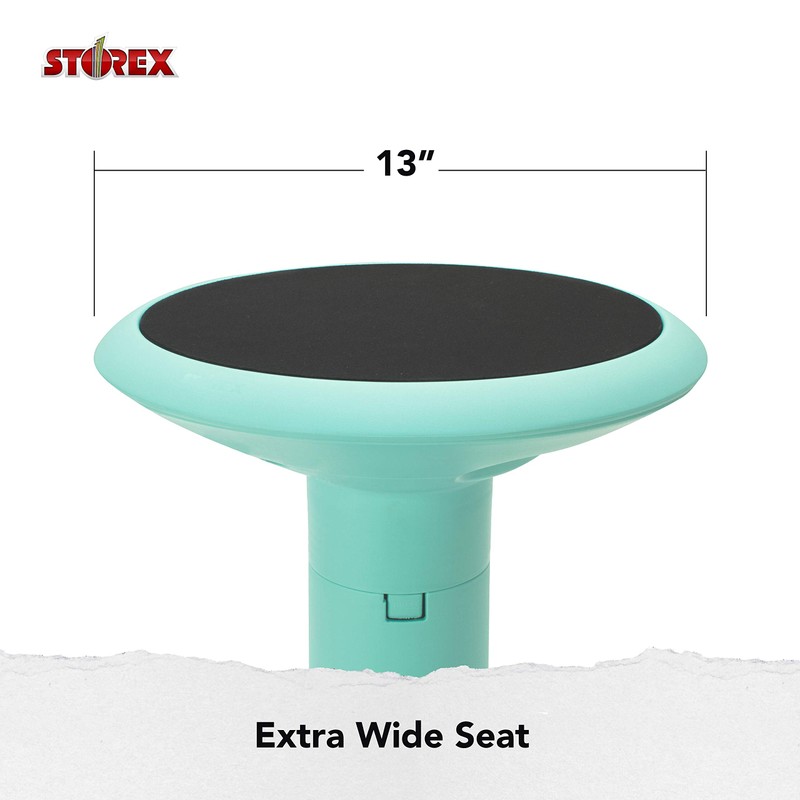 Storex Wiggle Stool, 12-18 Inch, Teal