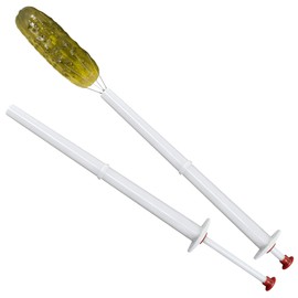 Deluxe Pickle Pincher, Set of 2, Pickle Picker Stainless Steel and Plastic - Olive Pepper Grabber
