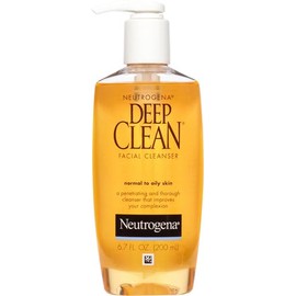 Neutrogena Limpiador Facial Diario Deep Clean con Ácido Beta Hidroxi para Piel Normal a Grasa, Sin Alcohol, Sin Aceite y No Comedogénico, 6.7 fl. oz