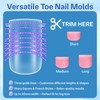 Straight Polygel Dual Clear Wide Toe Nail Forms for Poly