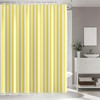 Yellow and White Stripd Shower Curtains for Bathroom Vertical Line