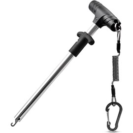 Hook Releaser, Hook Remover, Quick Needle Remover, Fishing Tool, Fishing, Lightweight, Gray, 3 in 1 Spiral Cord (1 Silver Needle Remover + 1 Spiral Cord)