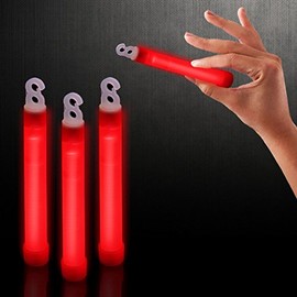 Windy City Novelties 6-Inch Red Color Glow Sticks | Essential Accessories for Emergency Lighting, Glow Parties, Raves, and EDM Concerts. Light Up The Night with Red Color Glow Stick (Pack of 25)