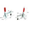 INGDAUM® GH-12132 Vertical Tensioner, Adjustable Toggle Lever Tensioner, Quick Release,
