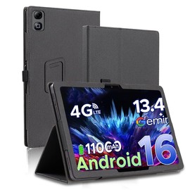 AKNICI Case for POPUX P13 / P13 Pro/Tab G6 MAX, DOOGEE Tab G6 Max Tablet 13.4 Inch, Premium PU Leather Folio Folding Stand Protective Tablet Cover with Hand Strap Magnet
