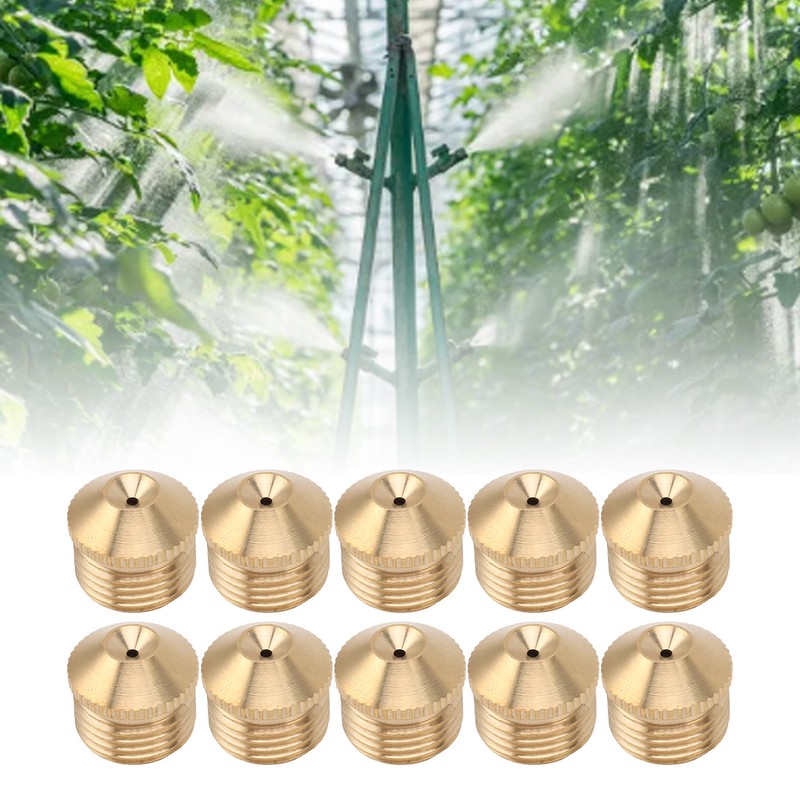 10pcs Brass Misting Nozzles Fog Sprinkler Head for Factory Site