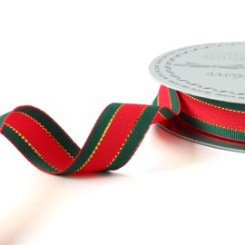 Konishi Ribbon Christmas Ribbon, 0.6 inch (15 mm) x 59.4 ft (15 m) Roll KR3150-15-1