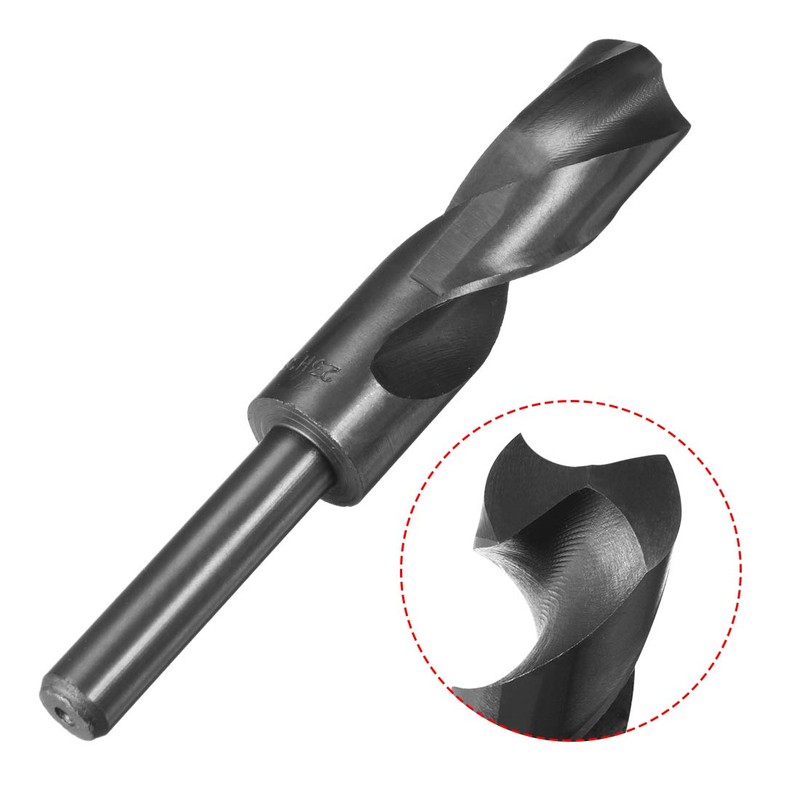 sourcing map 23mm Reduced Shank HSS 9341 Black Oxidised Drill