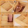 Bamboo Kitchen Drawer Organizer, Expandable Silverware Organizer, Utensil Holder, Cutlery