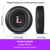 Jomwag Replacement Earpads for AUDEZE Maxwell Black/Purple Sheepskin with High-Density