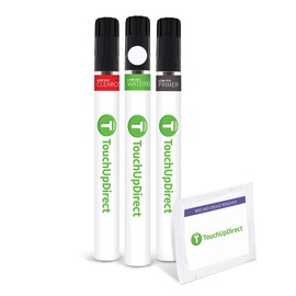 TouchUpDirect QAK Solid White Compatible with Nissan Exact Match Touch Up Paint Brush - Preferred Kit