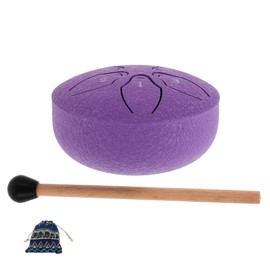 SUPVOX Mini 3-Inch Steel Tongue Drum 6 Notes Portable Percussion Instrument for Kids Outdoor Musical Handpan for Children Lightweight Travel-Friendly Design