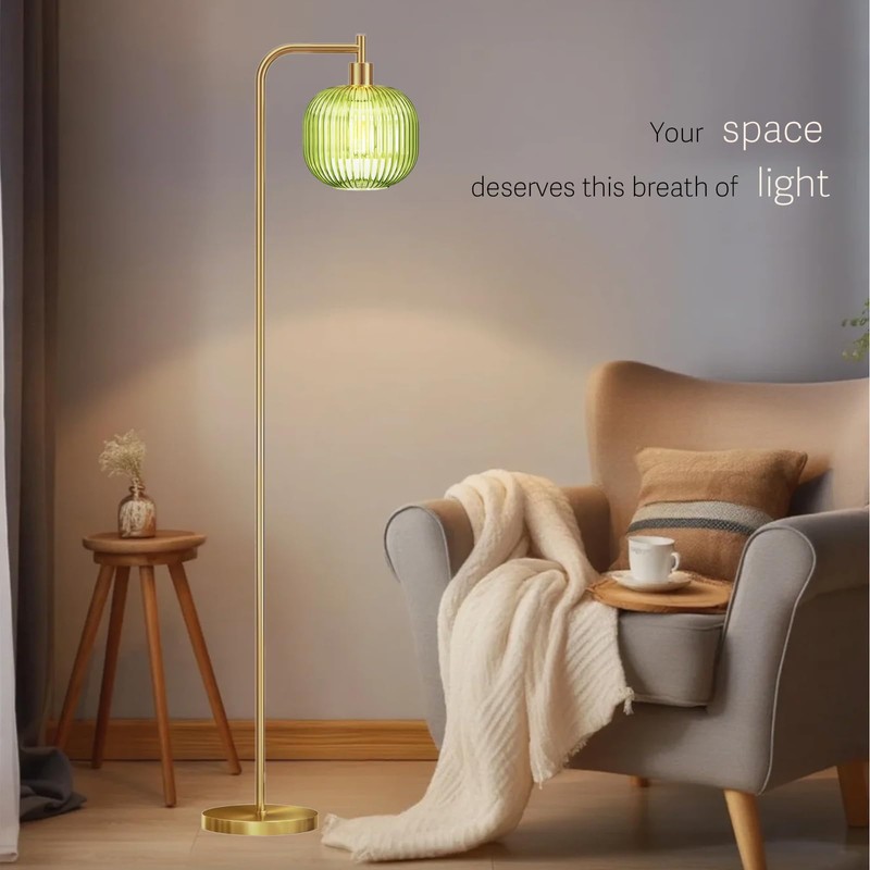 URLIGHTS Mid Century Modern Floor Lamp, 67" Tall Standing Lamp
