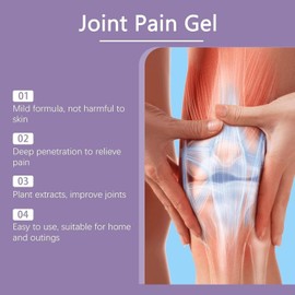 Kresin Joint Pain Gel, 100g Massage Purple Gel for Joint Activities Throughout The Body, Soothes Knees, Lumbar, Neck, Hands, and Feet