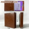 3-Ring Leather Binder,Portfolio Organizer with 5 Built-in Storage Pockets,PU Leather