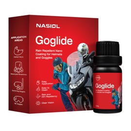 Nasiol GoGlide Nano Rain Repellent for Motorcycle Visors, Helmets and Goggles,Long Lasting Effect,Enhanced Clear Vision,Safe Driving,1.69 fl oz
