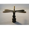 Lamp Finial-Dragonfly-Aged Brass Finish, Highly Detailed Metal Casting