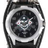 FENKOO Unisex Rock Skull Pattern Watch Punk Style Rivet Black