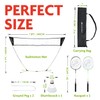 E-Jet Badminton Net Rackets Shuttlecocks Combo Set - Portable &