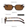 RUNHUIS Fashion Rectangular Sunglasses for Men and Women, Vintage Retro