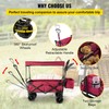 HAPPYBUY Extra Large Collapsible Garden Cart/Wagon with Removable Canopy, 220lbs