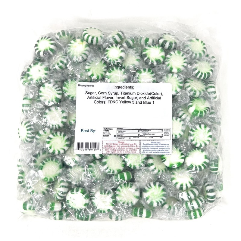 Starlight Spearmint Mints 2 Lbs Bulk Hard Candy Discs Approximately