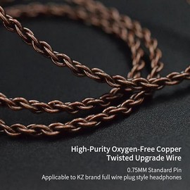 [CCA C10 Original Line] High Purity Oxygen-Free Copper Cable Earphone Upgrade Cable Earphone Replacement Cable KZ CCA KBEAR Earphone Applicable Castor/ZSTX/ZSN/ZSN PRO/ZSN PROX/C10/ZS10