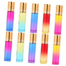 MERRYHAPY 10pcs Color Gradient Refillable Bottle Portable Bottle for Essential Oil Subpackaging Random Colors Leak Travel-friendly Design