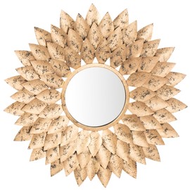 Safavieh Home Lana Gold Flower Sunburst 27-inch Decorative Accent Mirror