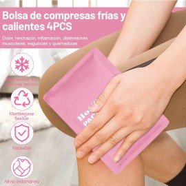 4 Compresa De Gel Frío Calor Terapia Reutilizable 23x13cm