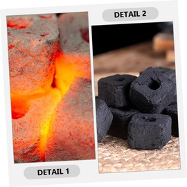 Kisangel 1bag Fireplace Charcoal Tablets Multi-Functional Bamboo Charcoal for Camping BBQ Hot Pot Tea Cooking Odorless Camping Tool for Outdoor Cooking