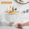 Acrylic Disposable Face Towel Holder, Clean Container Box, Clear