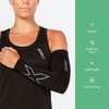 2XU Unisex Flex Run Compression Arm Sleeves Black/Gray X-Small