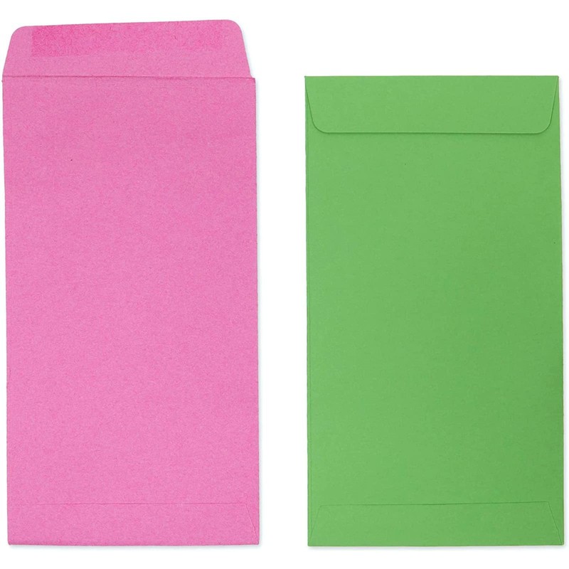 100 Pack Colorful Money Envelopes for Cash, Payroll, Money Saving,