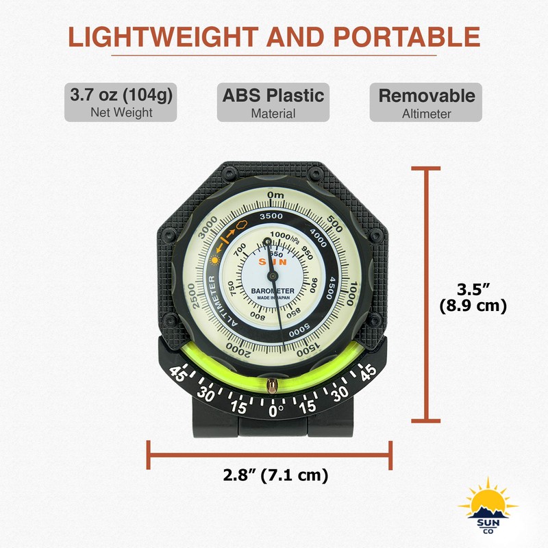 Sun Company AltiTilt - Dashboard Altimeter Inclinometer for Off-Road Vehicles