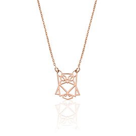 AKA Gioielli® - Origami Owl Pendant Necklace 925 Silver Rose Gold Gifts for Girls and Women, Sterling Silver Rose Gold, Silver, gold