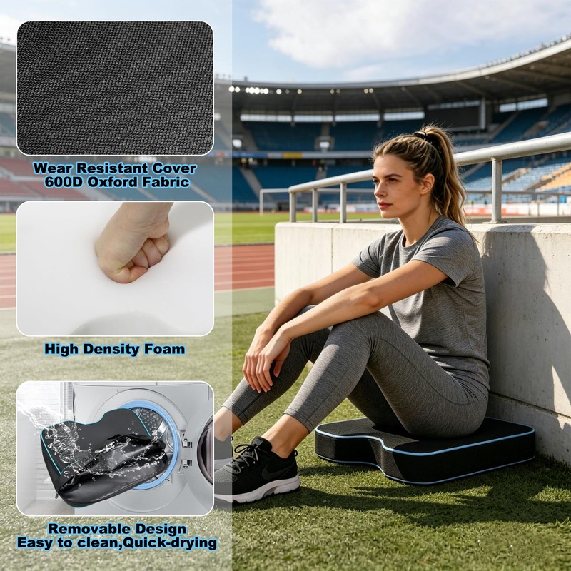 MYDAYS Stadium Seat Cushions for Bleachers 2 Pack with 2.8"