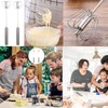 2 PCS Hand Push Whisk Egg Blender Semi Auto Rotating