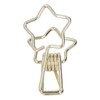100Pcs Star Binder Clips Hollow Out Cartoon Style Strong Clamping