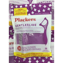 Plackers Lot of 8 Plackers Dental Flossers Mint Blast 35 Floss Picks (Total 280 Picks)