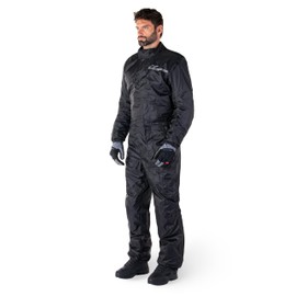 Alpinestars Hurricane Rain v2 Waterproof Motorcycle Suit, Lightweight All-Weather Rain Gear with Reflective Safety Features, Durable Compact Design for Riders, 3XL, Black