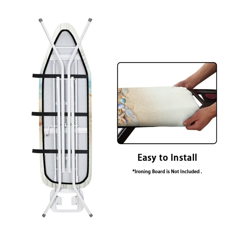 Psesaysky Beach Starfish Ironing Board Cover Resist Scorching Extra Wide