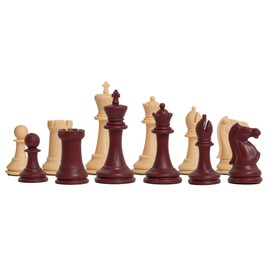 The House of Staunton - The Marshall Plastic Chess Set - Pieces Only - 3.75" King - Red & Natural