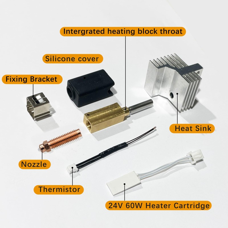 0.4MM 0.6MM Centauri Carbon Hotend Kit with Chromium Zirconium Copper-Steel