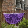 MSFHHA Purple Solid Colour Pleated Fan Flag Bunting, 3 x