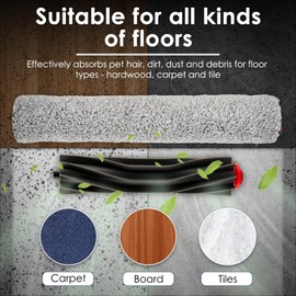 (10 Stück) Omni S1 Pro Ersatzteile kompatibel mit Eufy Omni S1 Pro Staubsaugerroboter, 1 Gummiwalzenbürste, 1 Walzenwischer, 2 Seitenbürsten, 3 Staubbeutel, 3 HEPA-Filter, Zubehör-Set