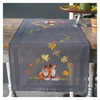 Vervaco Fox Fall Table Runner Kit, Cotton, Multicoloured, 40 x