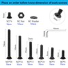 FandWay 410Pcs M2 Hex Socket Countersunk Machine Screws, 10.9 Grade